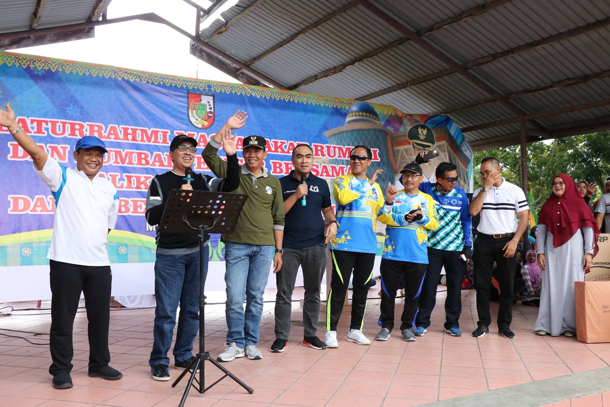 Silaturahmi masyarakat Rumbai dan Rumbai Pesisir bersama Walikota Pekanbaru dan Gubernur Riau Terpil