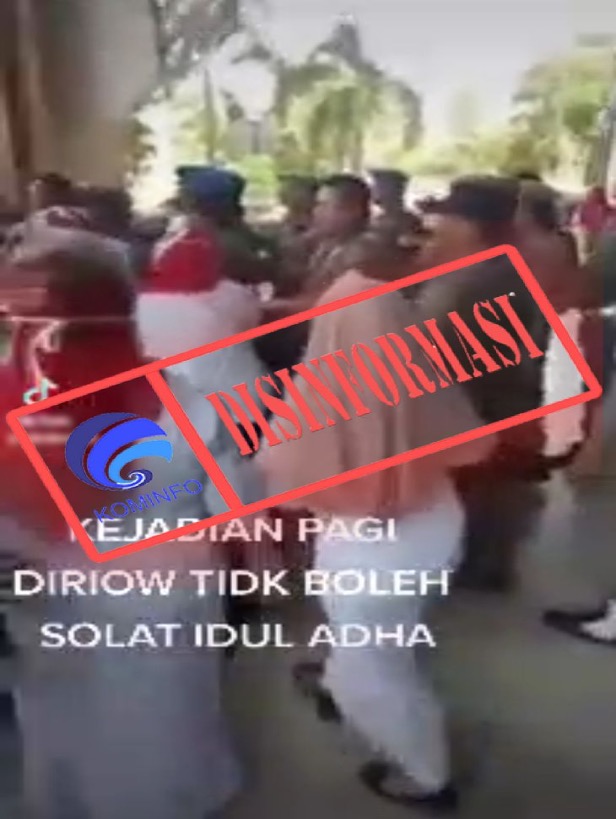 [DISINFORMASI] Video "Kejadian Pagi ini di Riau Tidak Boleh Salat Iduladha"