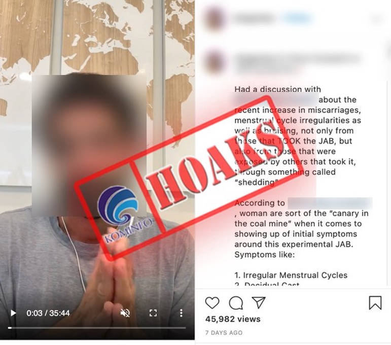 [HOAKS] Orang yang Sudah Divaksin Dapat Menularkan Penyakit Reproduksi