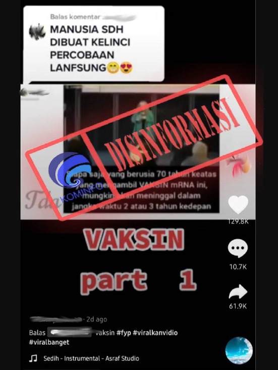 [DISINFORMASI] Vaksin mRNA Sebabkan Kematian pada Lansia