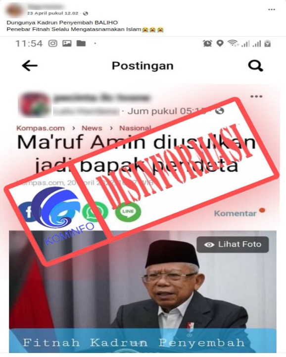 [DISINFORMASI] Wakil Presiden Ma