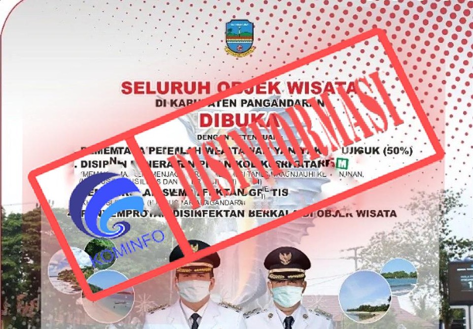 [DISINFORMASI] Pembukaan Kembali Objek Wisata di Kabupaten Pangandaran