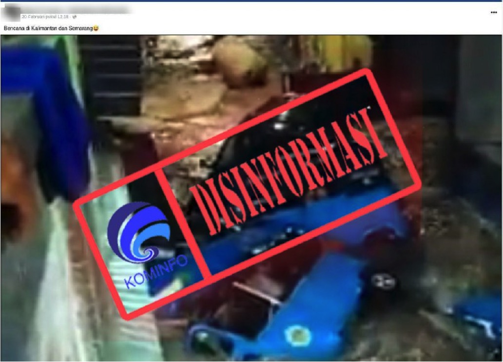 [DISINFORMASI] Video Bajaj Hanyut Terbawa Arus Banjir di Semarang