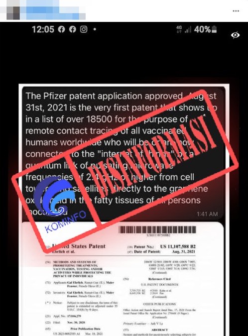 [DISINFORMASI] Klaim Vaksin Pfizer Digunakan untuk Melacak Manusia di Seluruh Dunia