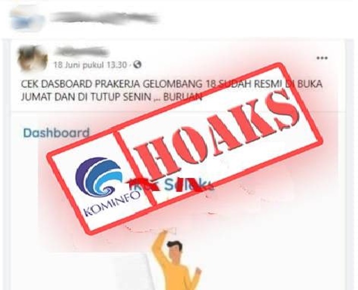 [HOAKS] Pendaftaran Kartu Prakerja Gelombang 18 Resmi Dibuka Hari Jumat dan Ditutup Senin