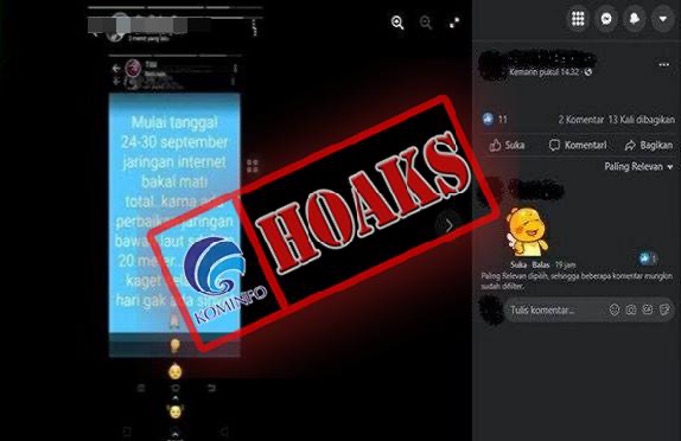 [DISINFORMASI] Gangguan Jaringan Massal, Internet Indonesia Ternyata Di-hack