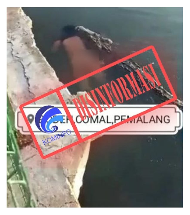 [DISINFORMASI] Video Buaya Memakan Orang di Daerah Bodeh, Comal, Pemalang, Jawa Tengah