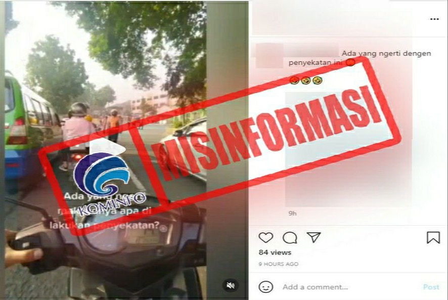 [MISINFORMASI] Mobil-Motor Belok SPBU Hindari Penyekatan