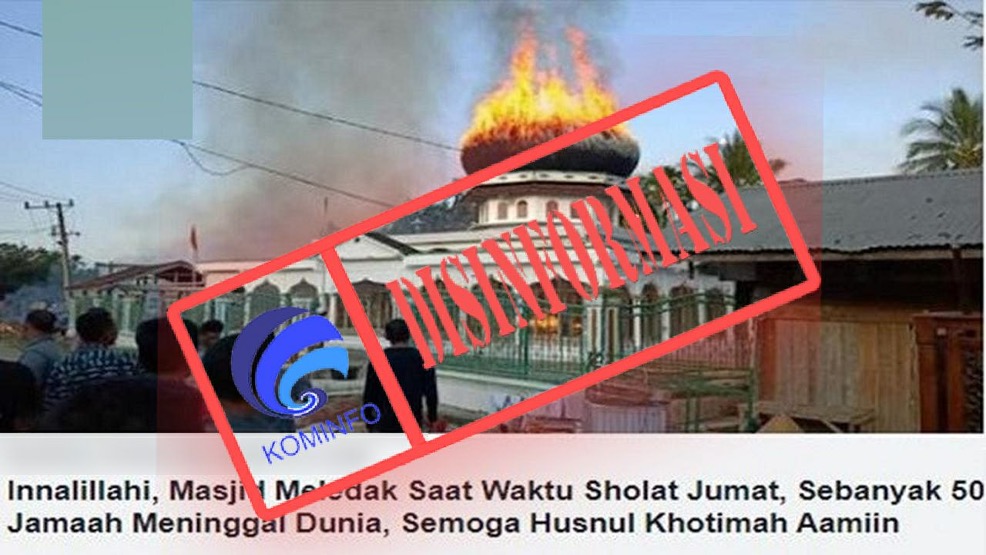 [DISINFORMASI] Foto Masjid Meledak Saat Salat Jumat, 50 Jamaah Meninggal Dunia
