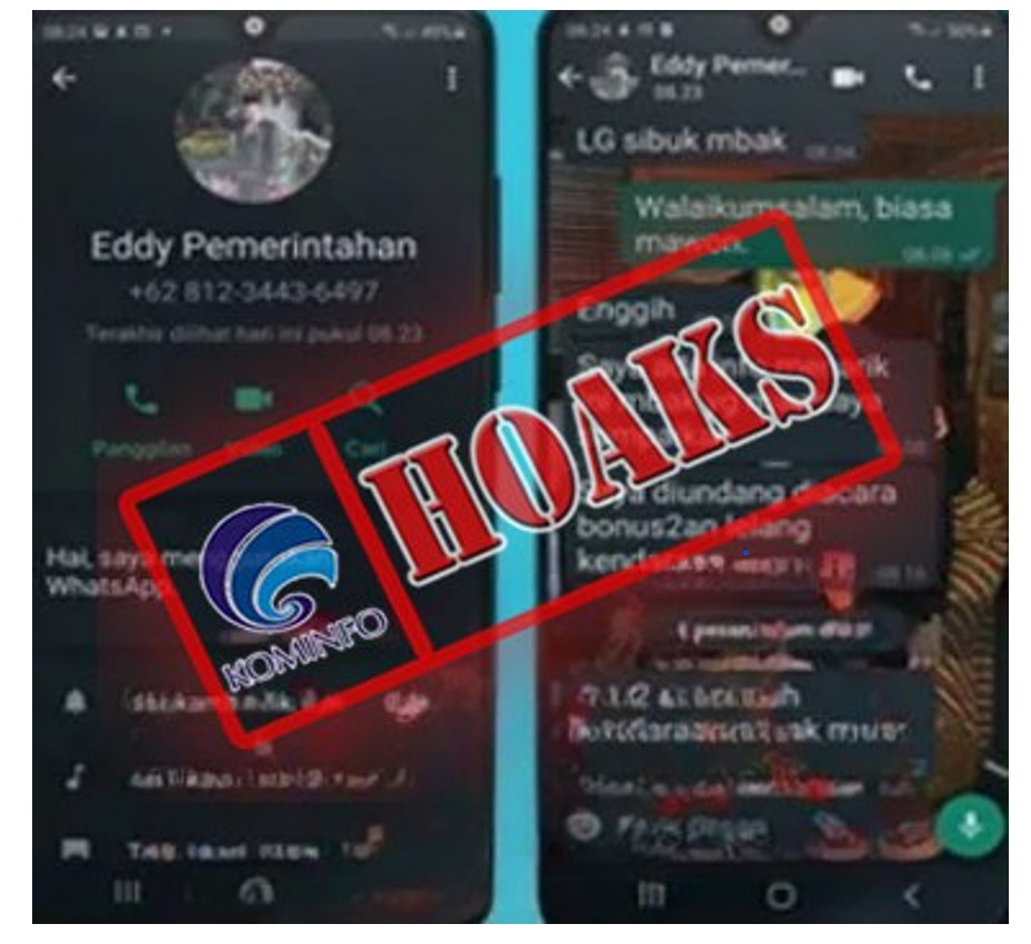 8 [HOAKS] Pesan WhatsApp Mengatasnamakan Kasatpol PP Kota Surabaya Eddy Christijanto