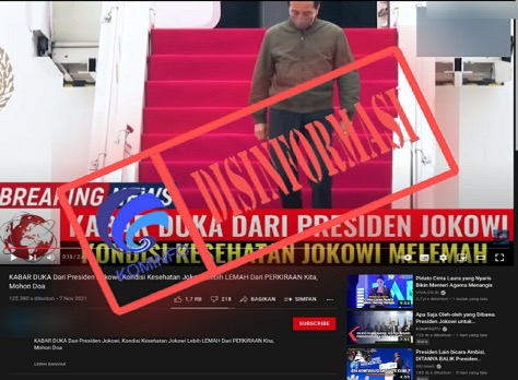 [DISINFORMASI] Video "KABAR DUKA Dari Presiden Jokowi, Kondisi Kesehatan Jokowi Lebih LEMAH Dari PERKIRAAN Kita, Mohon Doa"