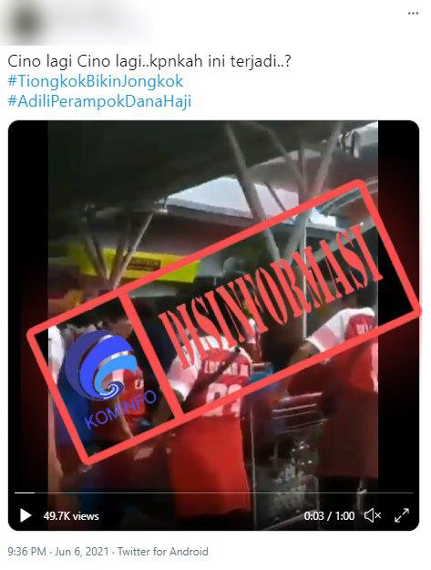 [DISINFORMASI] Video WNA China Masuk Indonesia