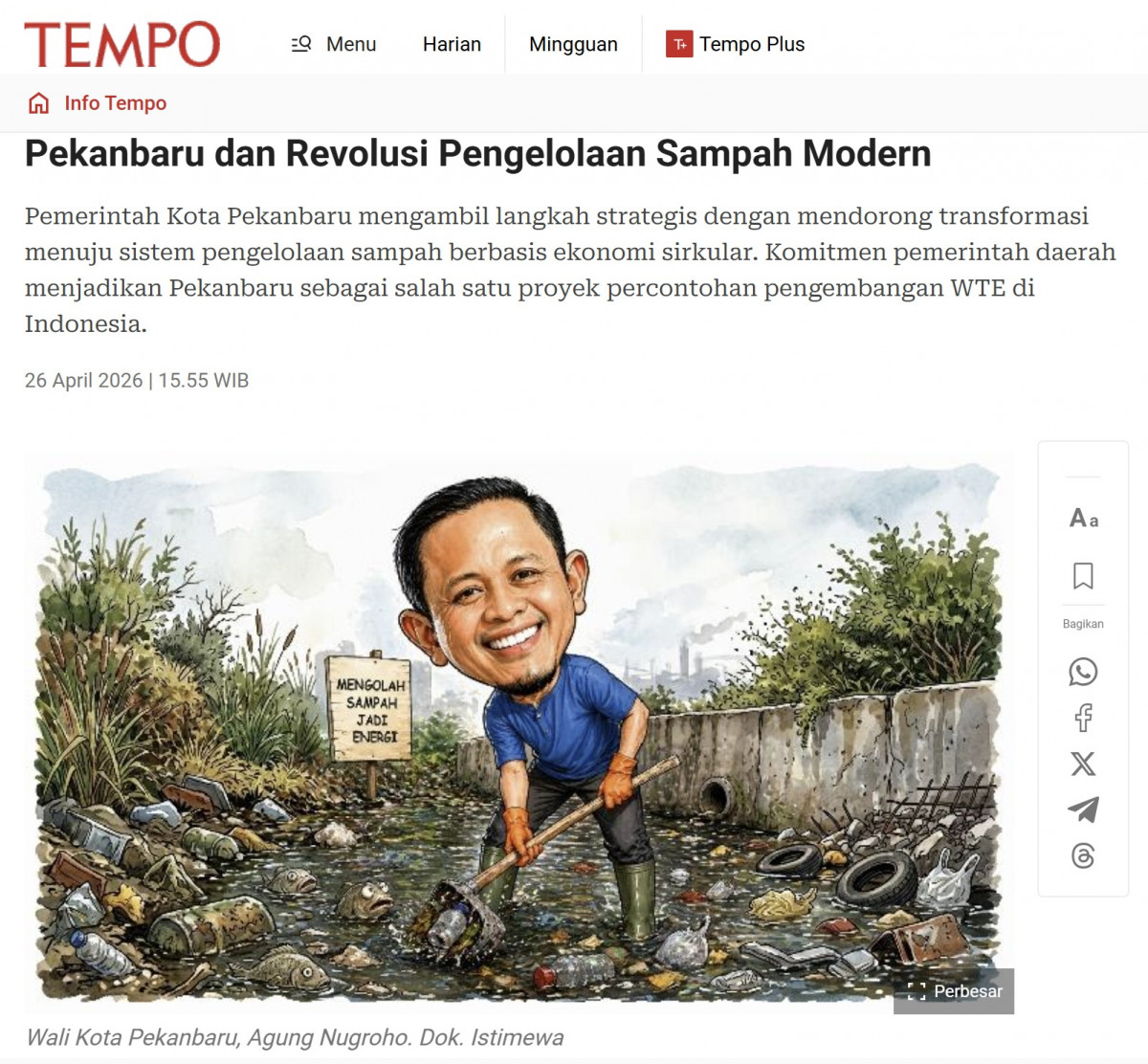 Pekanbaru dan Revolusi Pengelolaan Sampah Modern
