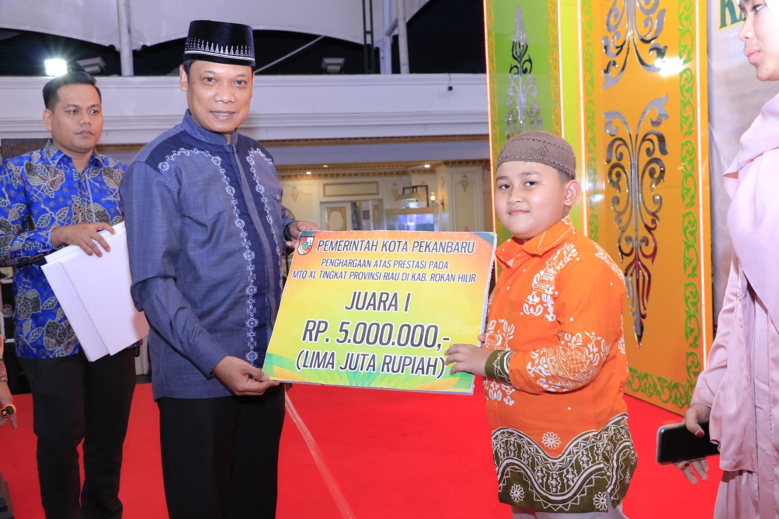 Nomor 2 di Riau, Pj Wali Kota Beri Bonus kepada Para Juara MTQ