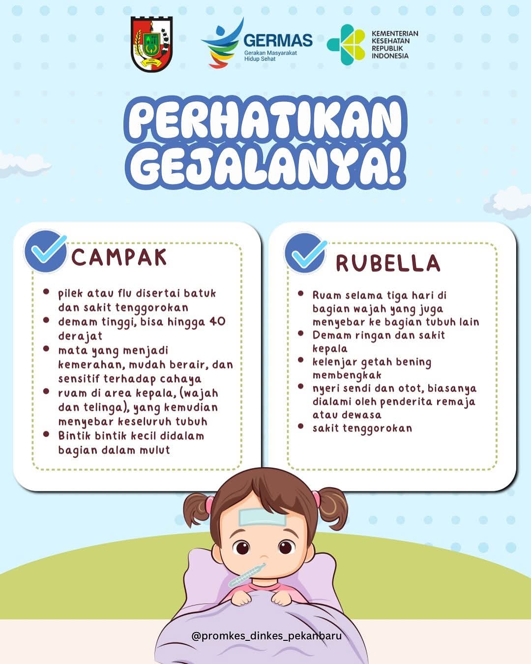 Diskes Pekanbaru Himbau Warga Periksa Kesehatan Jika Alami Gejala Campak