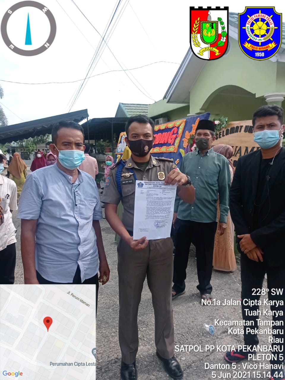 Tekan Covid-19, Petugas Cek Izin Keramaian Resepsi Pernikahan