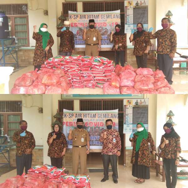 Peduli Covid-19, UEK SP Air Hitam Gemilang Salurkan 85 Paket Sembako