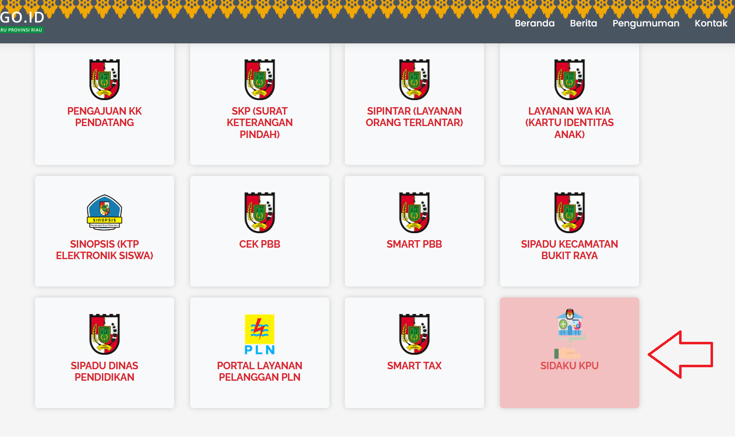 Kabar Gembira, SIDAKU Nongol di Aplikasi Pekanbaru Dalam Genggaman