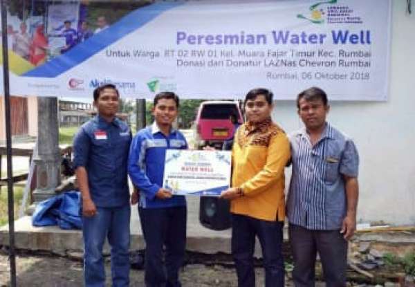 LAZNas Chevron Resmikan Sumur ke18 untuk Warga Pekanbaru