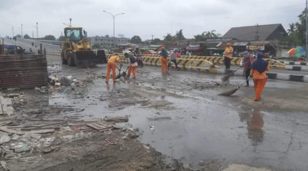 Pasar Pagi Arengka Sudah Steril dari Tumpukan Sampah