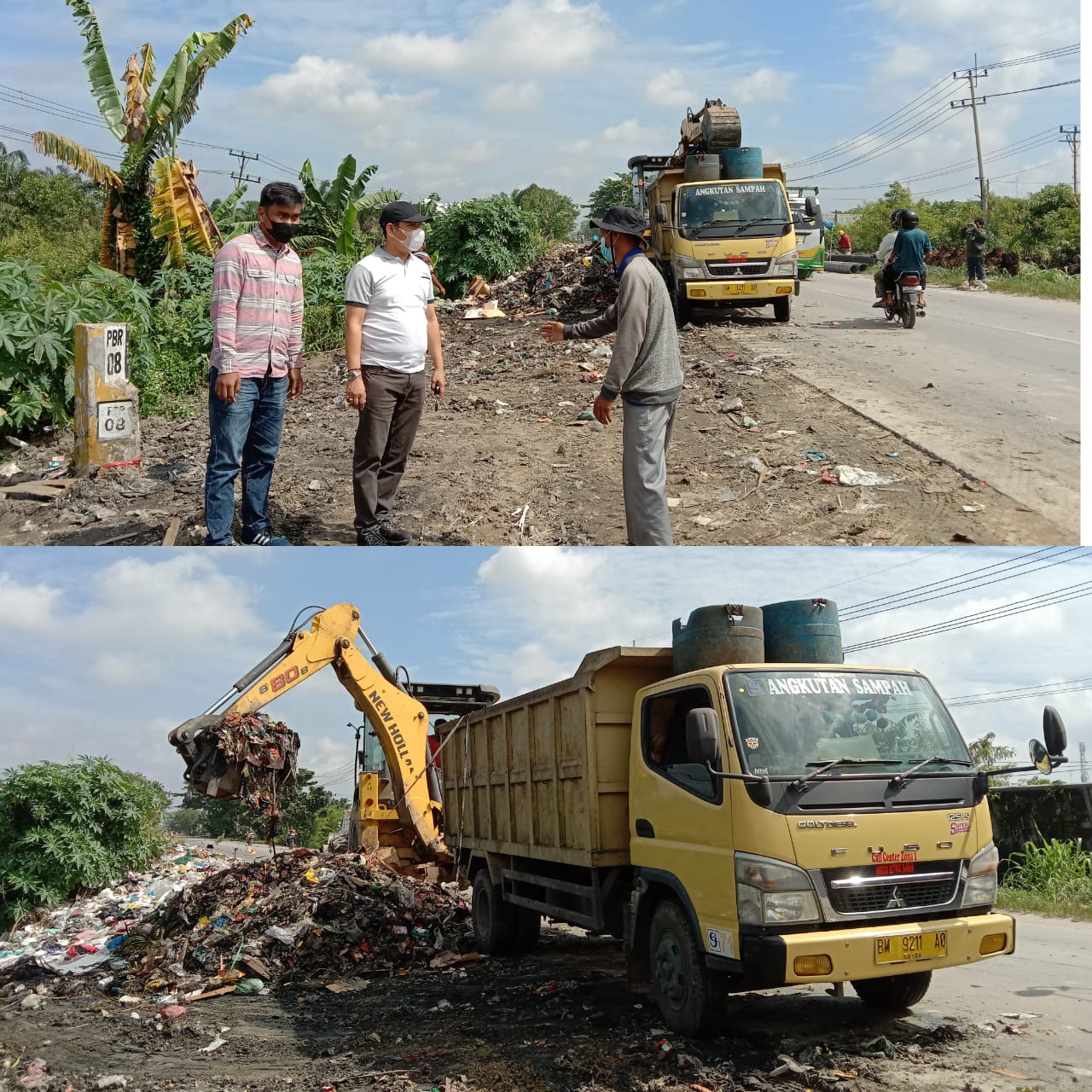 DLHK dan GTJ Angkut Sampah di Jalan Siak 2