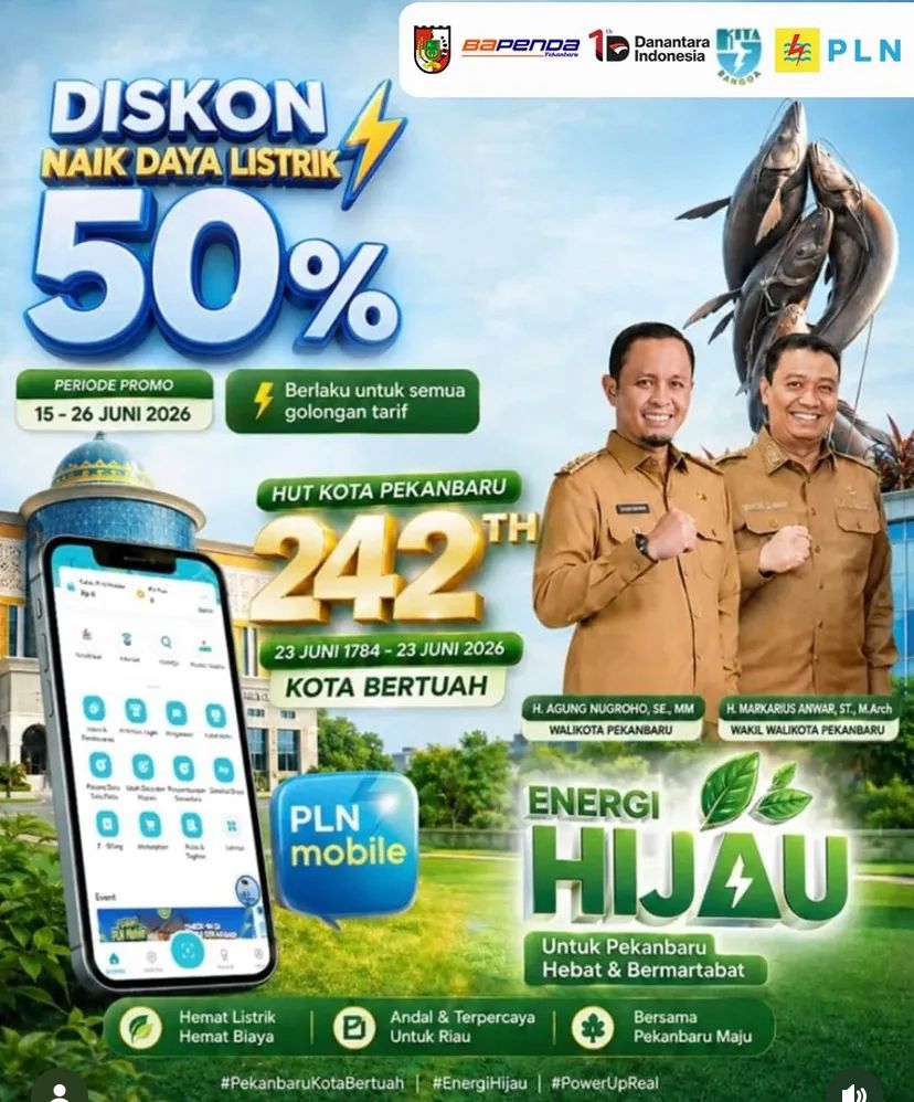 Meriahkan HUT Pekanbaru, Pelanggan UID Riau & Kepri Dapat Promo Spesial Tambah Daya Listrik