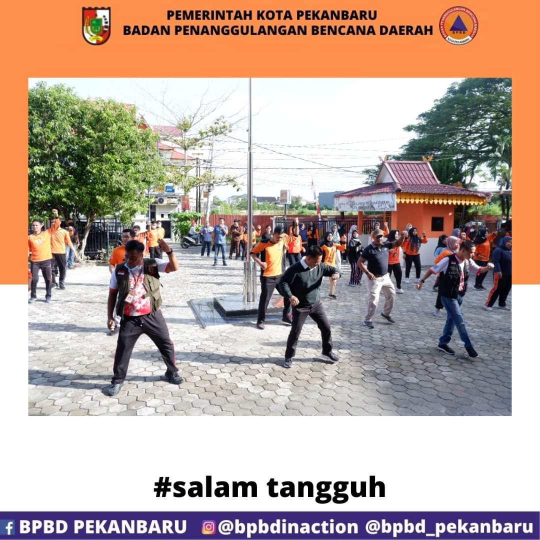 Sekda Ikut Senam Pagi Bersama ASN dan THL BPBD