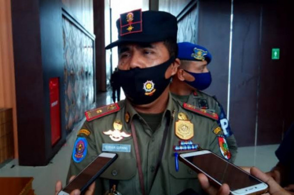 Satpol PP Siagakan Belasan Personel Kawal Perkantoran Pemko Pekanbaru