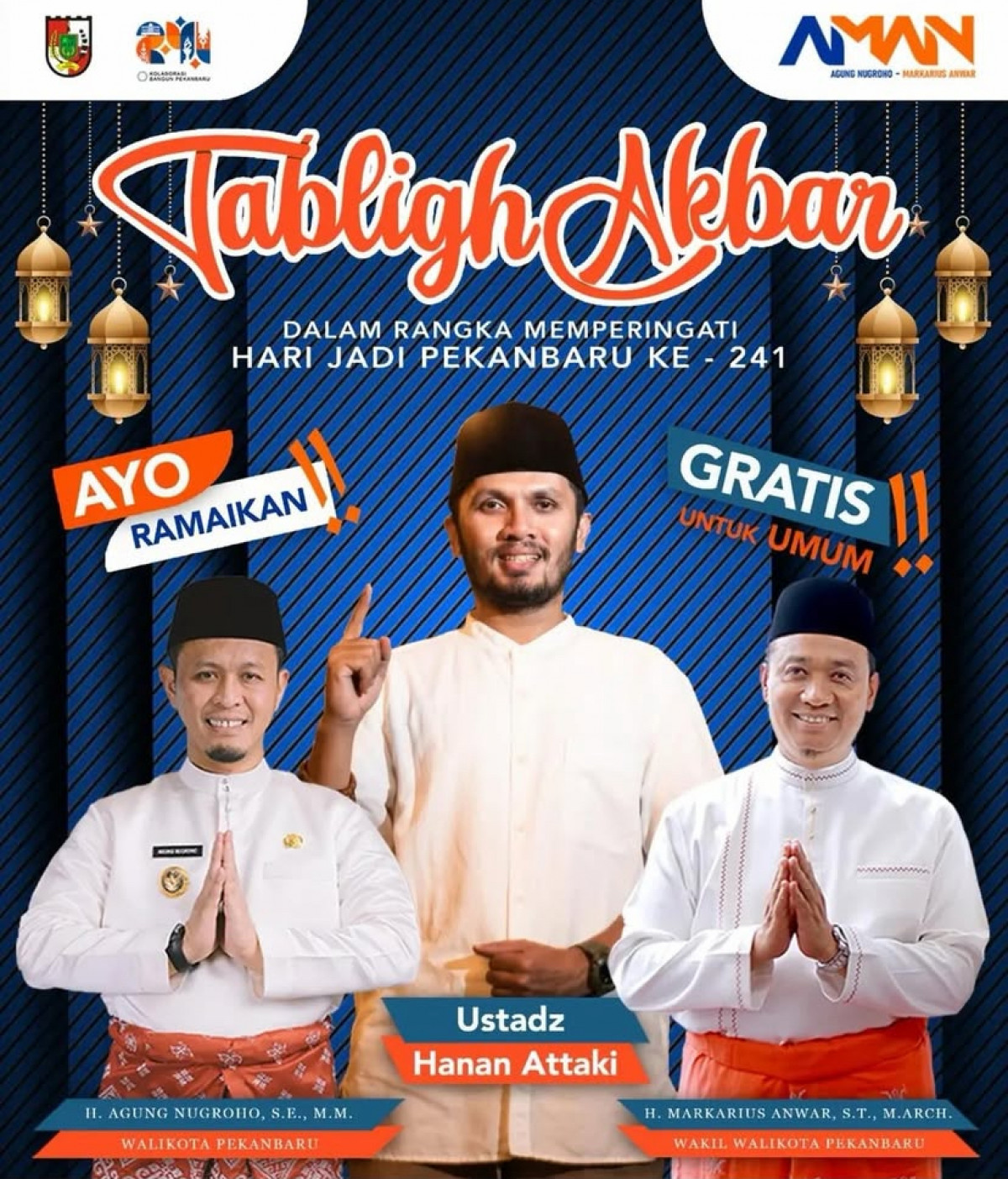 Wako Agung Ajak Masyarakat Hadiri Tabligh Akbar Hari Jadi Pekanbaru Ke-241