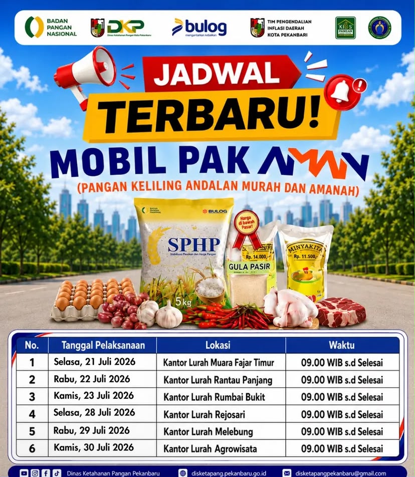 Jual Sembako Murah, Catat Jadwal dan Lokasi Mobil Pak Aman Hari Ini Hingga 30 Juli