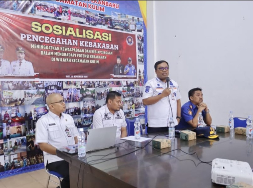 Kader PKK Kulim Antusias Ikuti Sosialisasi Pencegahan Kebakaran DPKP Pekanbaru