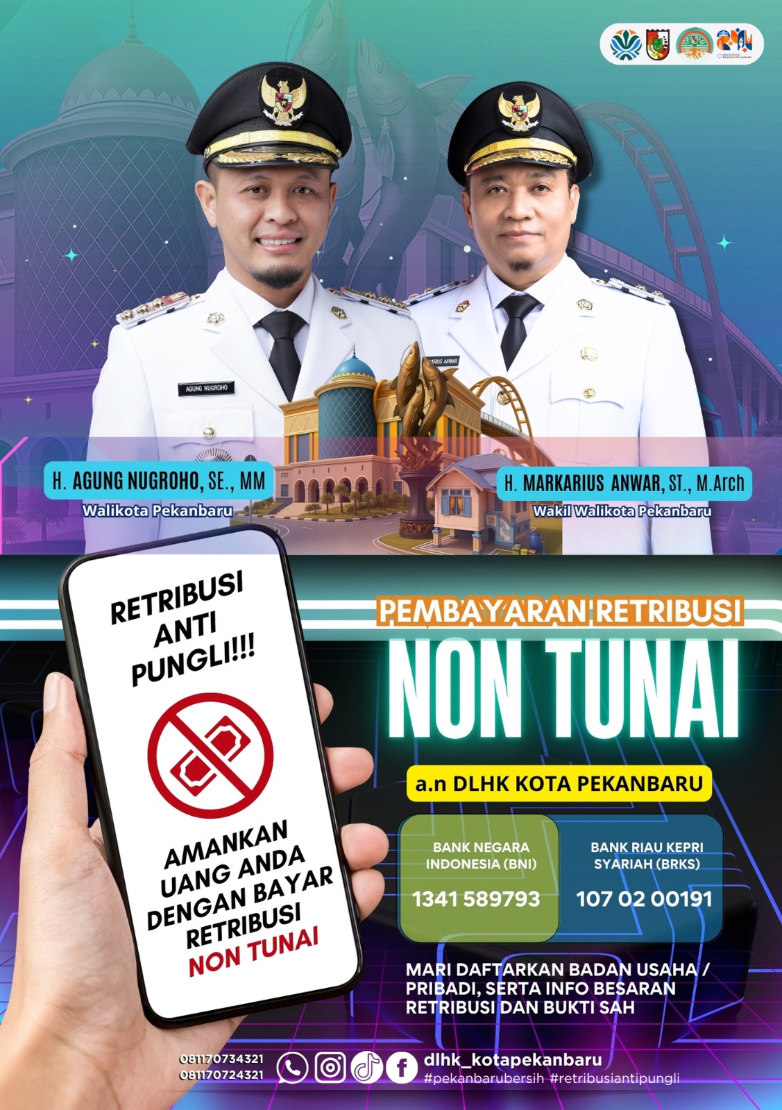 DLHK Pekanbaru Ajak Masyarakat Daftar dan Bayar Retribusi Non Tunai