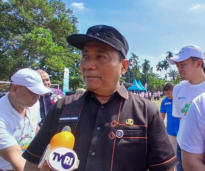 Wakil Wali Kota Pekanbaru Markarius Anwar usai kegiatan PLN di Jalan Sri Palas, Rumbai Barat, Kamis (12/6/2025).